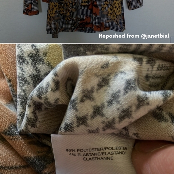 Evan Picone long sleeve.  Awesome fall colors! - Picture 9 of 9